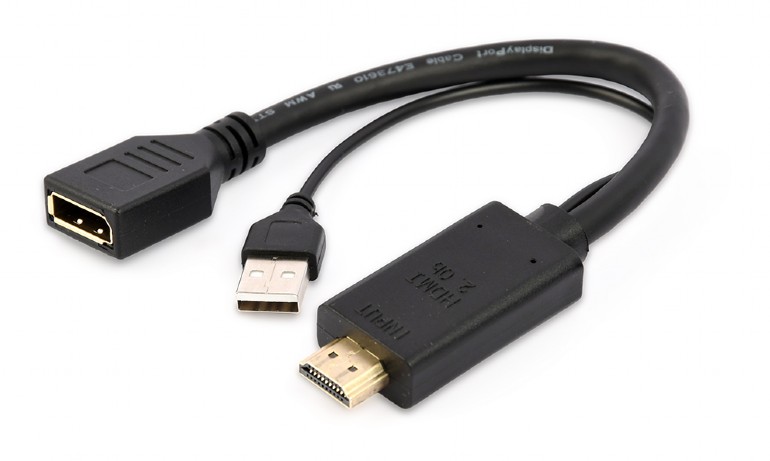 Cablexpert | Active 4K HDMI to DisplayPort Adapter | A-HDMIM-DPF-01 | Black | DisplayPort Female | HDMI Male (Type A) | 0.1 m