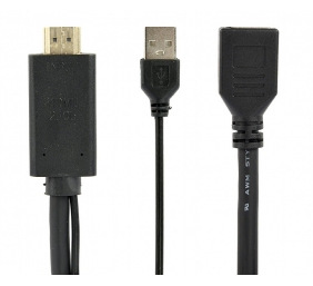 Cablexpert | Active 4K HDMI to DisplayPort Adapter | A-HDMIM-DPF-01 | Black | DisplayPort Female | HDMI Male (Type A) | 0.1 m
