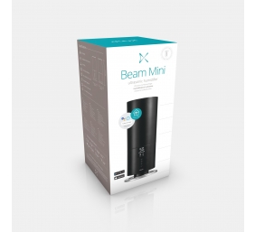 Duux | Beam Mini Smart | Humidifier Gen 2 | Air humidifier | 20 W | Water tank capacity 3 L | Suitable for rooms up to 30 m² | Ultrasonic | Humidification capacity 300 ml/hr | Black | m³