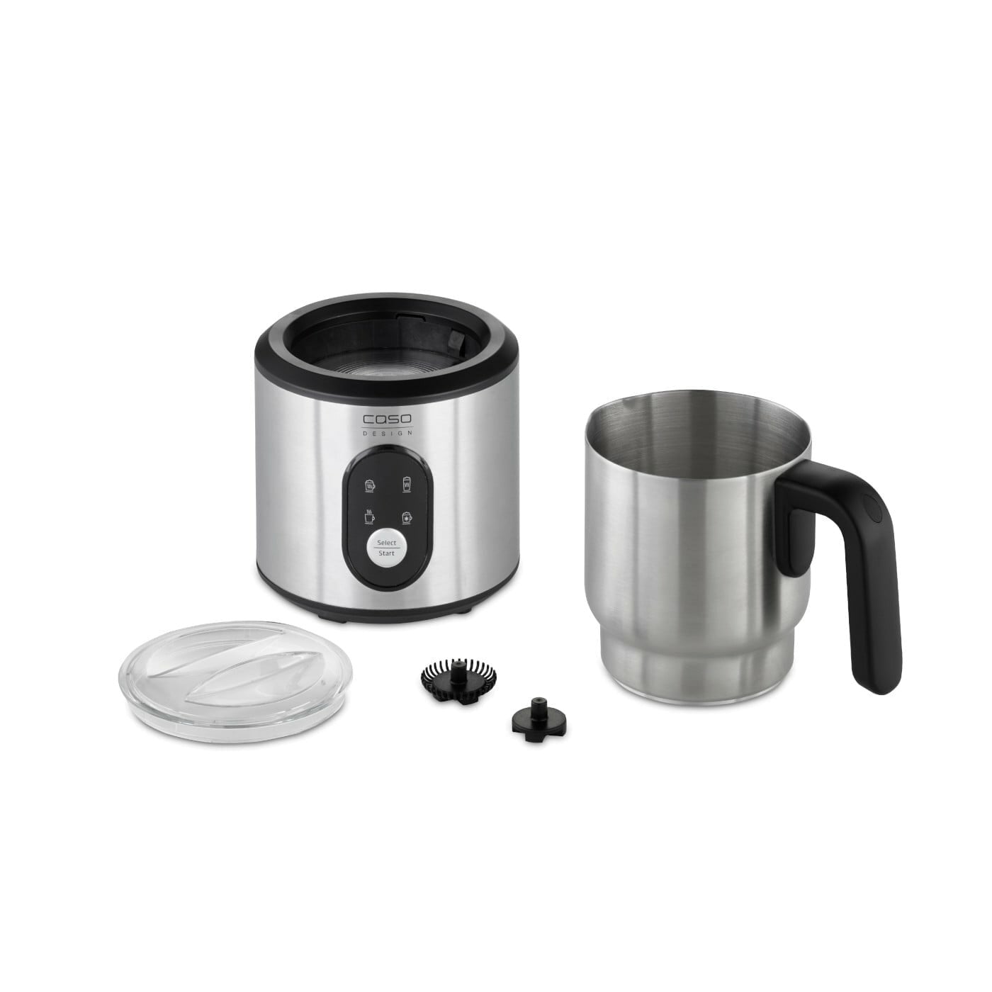 Caso Crema & Choco Milk frother, LED Display, 360° base station, Inox | Caso | Crema & Choco Milk frother | 01666 | 0,35 L | 500 W | Black