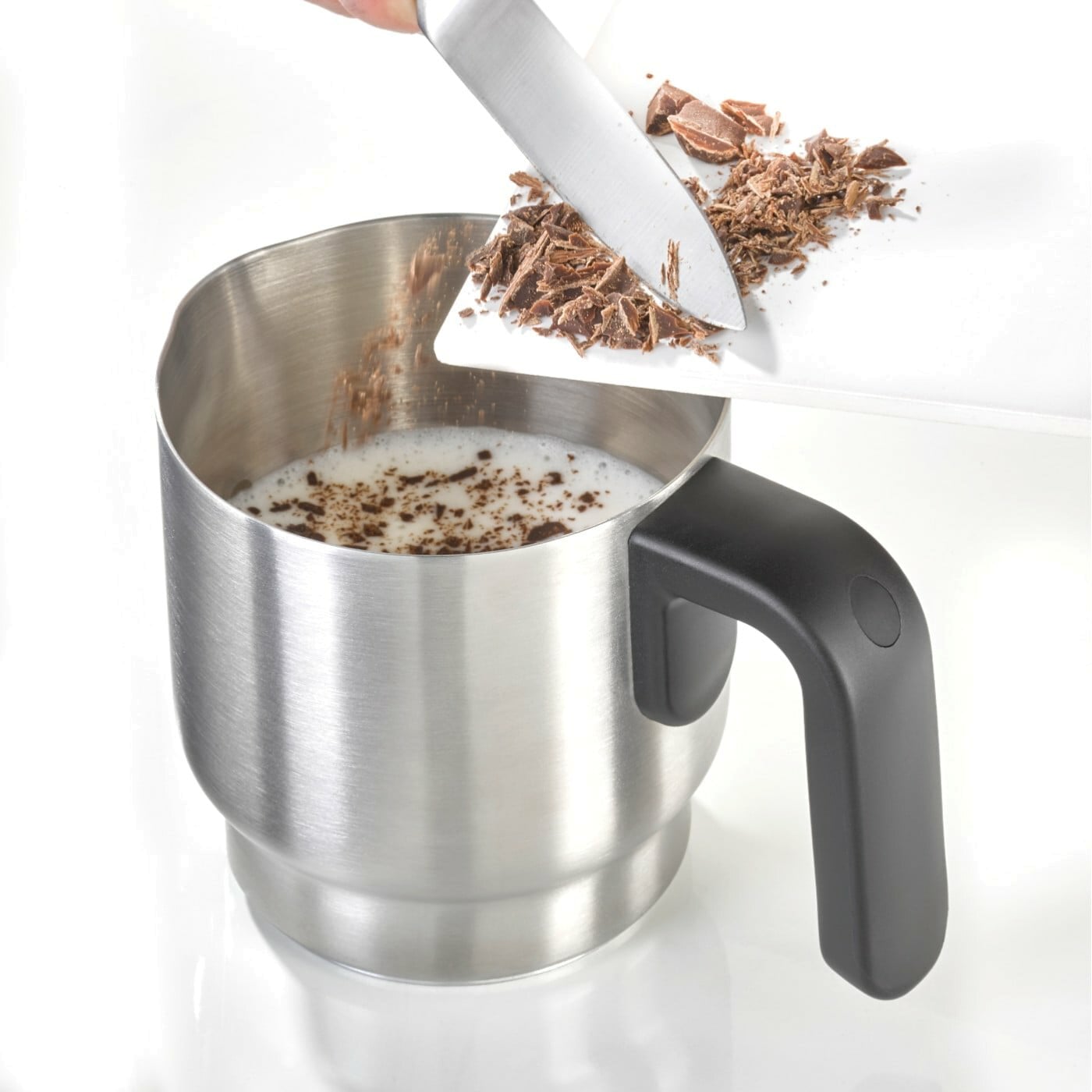 Caso Crema & Choco Milk frother, LED Display, 360° base station, Inox | Caso | Crema & Choco Milk frother | 01666 | 0,35 L | 500 W | Black