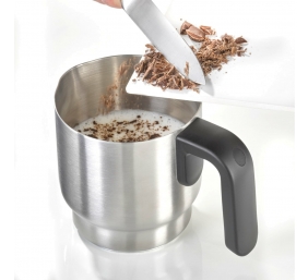 Caso Crema & Choco Milk frother, LED Display, 360° base station, Inox Caso | 01666 | Crema & Choco Milk frother | 0,35 L | 500 W | Black