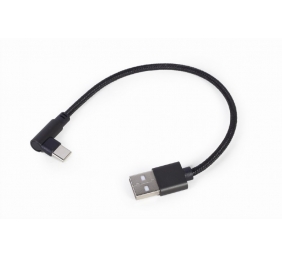 Gembird | Angled USB Type-C charging and data cable | CC-USB2-AMCML-0.2M | Black