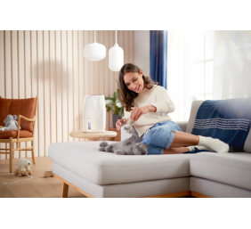 Philips | HU2716/10 | Humidifier | 17 W | Water tank capacity 2 L | Suitable for rooms up to 32 m² | NanoCloud evaporation | Humidification capacity 200 ml/hr | White