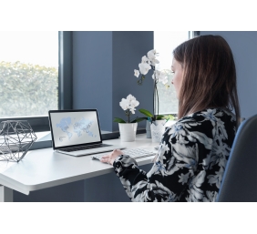 Electric Height Adjustable Desk | 73 - 123 cm | Maximum load weight 50 kg | Metal | White