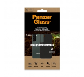 PanzerGlass Biodegradable Case Samsung Galaxy S22+ Bio-based plastic Black 100% Compostable. Contains wood material. Sleek black design. Compatible with wireless charging