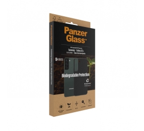 PanzerGlass Biodegradable Case Samsung Galaxy S22+ Bio-based plastic Black 100% Compostable. Contains wood material. Sleek black design. Compatible with wireless charging