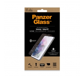 PanzerGlass | Samsung | Galaxy S22 | Tempered glass | Transparent | Case friendly. Compatible with ultrasonic fingerprint sensor. 100 % touch sensitivity. Antibacterial (ISO 22196 certified & JIS 22810 approved) | Screen Protector
