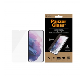 PanzerGlass | Samsung | Galaxy S22 | Tempered glass | Transparent | Case friendly. Compatible with ultrasonic fingerprint sensor. 100 % touch sensitivity. Antibacterial (ISO 22196 certified & JIS 22810 approved) | Screen Protector