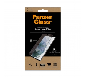 PanzerGlass | Samsung | Galaxy S22 Ultra | Tempered glass | Black | Case friendly. Compatible with ultrasonic fingerprint sensor. 100 % touch sensitivity. Antibacterial (ISO 22196 certified & JIS 22810 approved) | Screen Protector