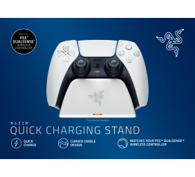 Greitojo įkrovimo stotelė Razer RC21-01900100-R3M1 žaidimų valdymo pultui PS5, Balta