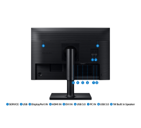Samsung | Flat Monitor | LF24T450GYUXEN | 24 " | IPS | FHD | 16:10 | 75 Hz | 5 ms | 1920 x 1200 | 250 cd/m² | HDMI ports quantity 1 | Black