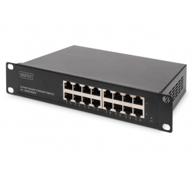 Digitus | 16-port Gigabit Ethernet Switch | DN-80115 | Unmanaged | Rackmountable | 10/100 Mbps (RJ-45) ports quantity | 1 Gbps (RJ-45) ports quantity | SFP+ ports quantity | Power supply type Internal