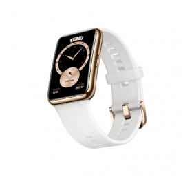 Huawei Elegant Edition FIT Smart watch, GPS (satellite), AMOLED, Touchscreen, Heart rate monitor, Activity monitoring 24/7, Waterproof, Bluetooth, Frosty White