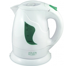 Adler | Kettle | AD 08 | Standard | 850 W | 1 L | Plastic | 360° rotational base | White