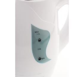 Adler | Kettle | AD 08 | Standard | 850 W | 1 L | Plastic | 360° rotational base | White