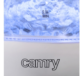 Camry | CR 1251 | Standard kettle | 2000 W | 1.7 L | Glass | 360° rotational base | Glass/Black