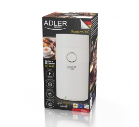 Adler | Coffee Mill | AD 4446ws | 150 W | Coffee beans capacity 75 g | White