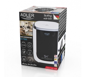 Adler | AD 7966 | Air Humidifier | 35 m³ | 25 W | Water tank capacity 4.6 L | Ultrasonic | Humidification capacity 280 ml/hr | White/Black