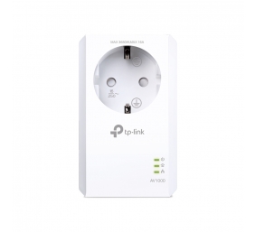 TP-LINK | AV1000 Gigabit Passthrough Powerline Adapter | TL-PA7017P | 1000 Mbit/s | Ethernet LAN (RJ-45) ports 1 | No Wi-Fi | Extra socket