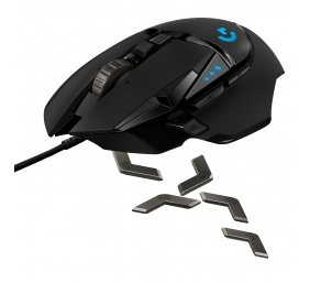 Logitech G502 HERO Laidinė žaidimų pelė, USB Type-A, Optical, 25600 DPI, Juoda