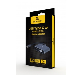 Cablexpert | USB Type-C to HDMI and VGA display adapter | A-USB3C-HDMIVGA-01 | USB Type-C