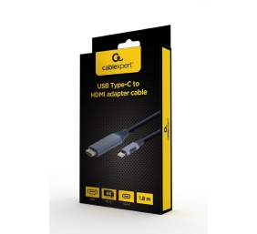 Gembird CC-USB3C-HDMI-01-6 Adapterio kabelis, USB Type-C į HDMI, 1.8 m