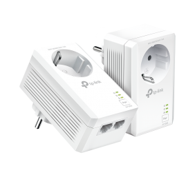 TP-LINK | AV1000 2-Port Gigabit Passthrough Powerline Starter Kit | TL-PA7027P KIT | 10/100/1000 Mbit/s | Ethernet LAN (RJ-45) ports 2 | No Wi-Fi | Extra socket