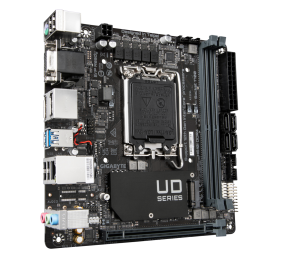 Gigabyte | H610I DDR4 1.0 M/B | Processor family Intel | Processor socket  LGA1700 | DDR4 DIMM | Memory slots 2 | Supported hard disk drive interfaces 	SATA, M.2 | Number of SATA connectors 4 | Chipset Intel H610 Express | Mini-ITX