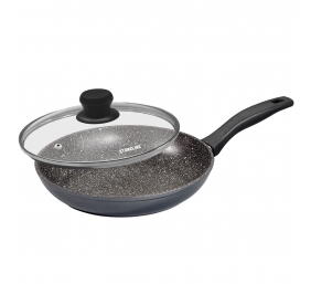 Stoneline Pan 7517 Frying, Diameter 24 cm, Suitable for induction hob, Lid included, Fixed handle, Anthracite