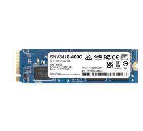 Synology | SSD | SNV3410-400G | 400 GB | SSD form factor M.2 2280 | Solid-state drive interface M.2 NVME | Read speed 3000 MB/s | Write speed 750 MB/s