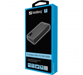 SANDBERG Powerbank USB-C PD 20W 20000