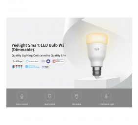 Yeelight | Smart Bulb | W3 (White) | 900 lm | 8 W | 2700 K | 15000 h | LED lamp | 220 V