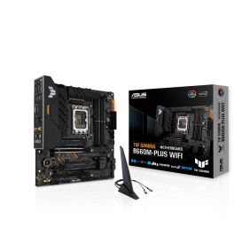 Asus TUF GAMING B660M-PLUS WIFI Processor family Intel Processor socket  LGA1700 DDR5 DIMM Memory slots 4 Supported hard disk drive interfaces 	SATA, M.2 Number of SATA connectors 4 Chipset B660  mATX