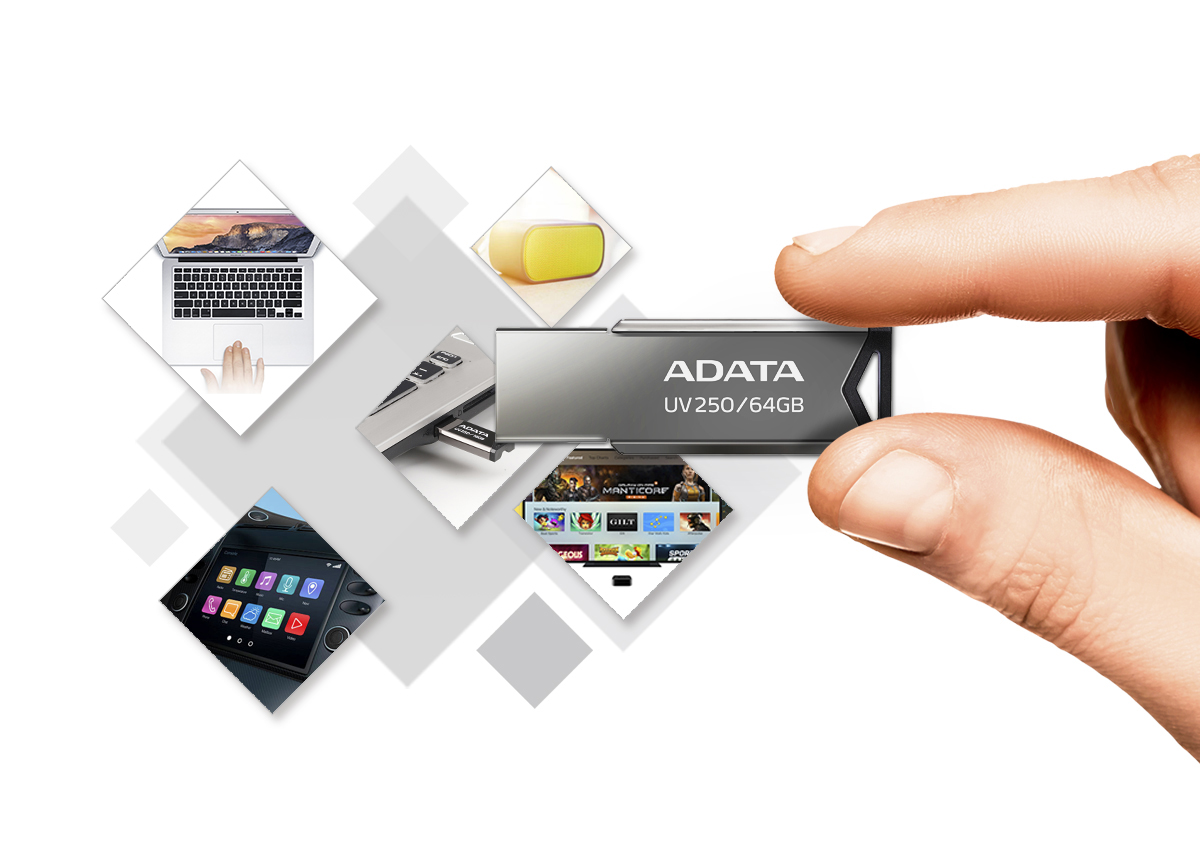ADATA FlashDrive UV250 16GB  Metal Black USB 2.0 Flash Drive, Retail | ADATA