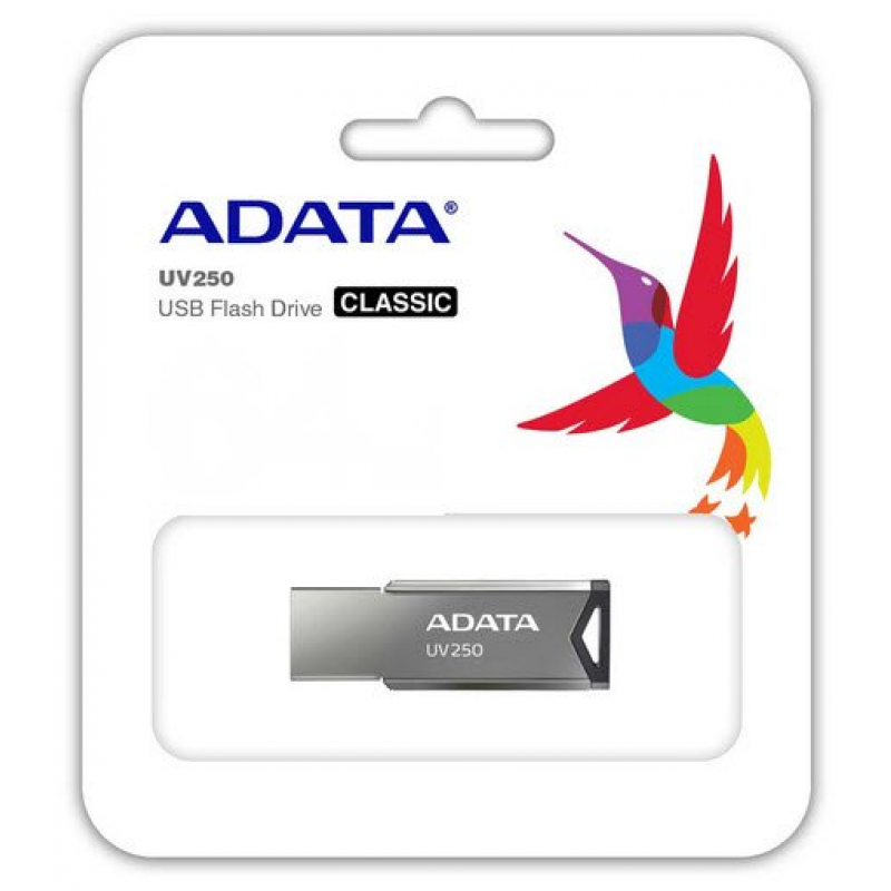 ADATA FlashDrive UV250 16GB  Metal Black USB 2.0 Flash Drive, Retail | ADATA