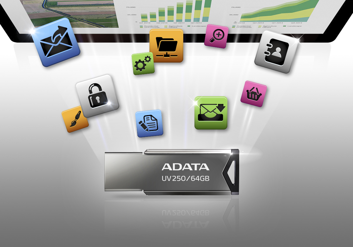 ADATA FlashDrive UV250 16GB  Metal Black USB 2.0 Flash Drive, Retail | ADATA