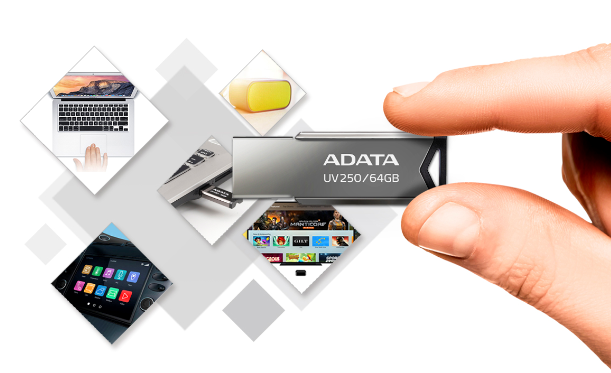 ADATA FlashDrive UV250 16GB  Metal Black USB 2.0 Flash Drive, Retail | ADATA