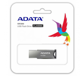 ADATA FlashDrive UV250 16GB  Metal Black USB 2.0 Flash Drive, Retail | ADATA