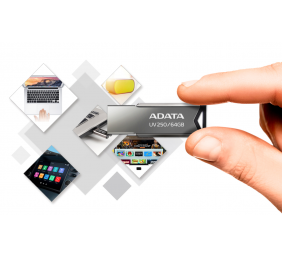 ADATA FlashDrive UV250 16GB  Metal Black USB 2.0 Flash Drive, Retail | ADATA