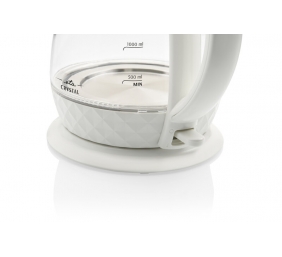 ETA | Crystal Kettle | ETA315490010 | Electric | 2200 W | 1.7 L | Glass | 360° rotational base | Glass/White