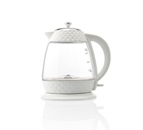 ETA | Crystal Kettle | ETA315490010 | Electric | 2200 W | 1.7 L | Glass | 360° rotational base | Glass/White