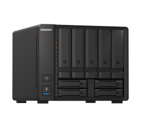 QNAP | 9-Bay QuTS hero NAS | TS-H973AX-8G | Up to 9 HDD/SSD Hot-Swap | AMD Ryzen | Ryzen V1500B Quad-Core | Processor frequency 2.2 GHz | 8 GB | DDR4