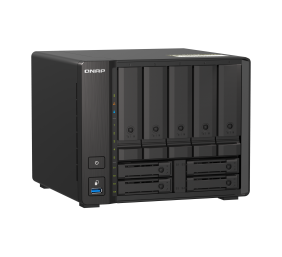 QNAP | 9-Bay QuTS hero NAS | TS-H973AX-8G | Up to 9 HDD/SSD Hot-Swap | AMD Ryzen | Ryzen V1500B Quad-Core | Processor frequency 2.2 GHz | 8 GB | DDR4