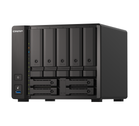 QNAP | 9-Bay QuTS hero NAS | TS-H973AX-8G | Up to 9 HDD/SSD Hot-Swap | AMD Ryzen | Ryzen V1500B Quad-Core | Processor frequency 2.2 GHz | 8 GB | DDR4