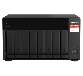 QNAP | 8-Bay QTS and QuTS hero NAS | TS-873A-8G | Up to 8 HDD/SSD Hot-Swap | AMD Ryzen | Ryzen V1500B Quad-Core | Processor frequency 2.2 GHz | 8 GB | DDR4