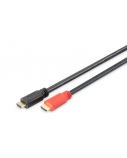 Digitus | High Speed HDMI Cable with Signal Amplifier | Black/Red | HDMI Male (type A) | HDMI Male (type A) | HDMI to HDMI | 10 m
