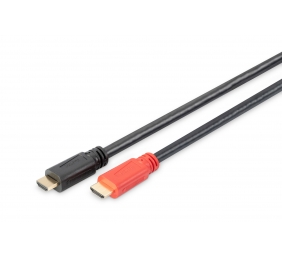 Digitus | High Speed HDMI Cable with Signal Amplifier | Black/Red | HDMI Male (type A) | HDMI Male (type A) | HDMI to HDMI | 10 m