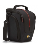 Case Logic | DCB-306 SLR Camera Bag | Black | * Designed to fit an SLR camera with standard zoom lens attached * Internal zippered pocket stores memory cards, filter or lens cloth * Side zippered pockets store an extra battery, cables, lens cap, or small 