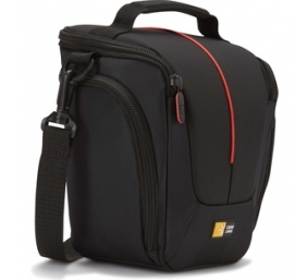 Case Logic | DCB-306 SLR Camera Bag | Black | * Designed to fit an SLR camera with standard zoom lens attached * Internal zippered pocket stores memory cards, filter or lens cloth * Side zippered pockets store an extra battery, cables, lens cap, or small 